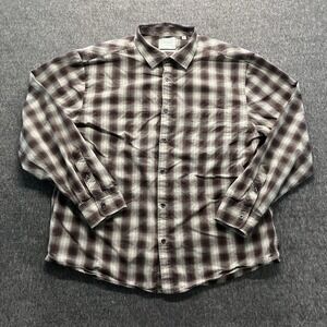 BILLY REID Standard Men's Size XL Plaid Light Cotton Button up Shirt